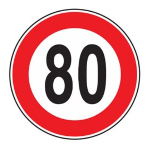 Limite massimo di velocità 80 km/h