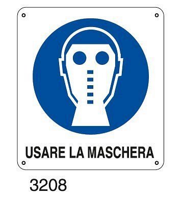 Usare la maschera - C - PVC adesivo 270x 330 mm