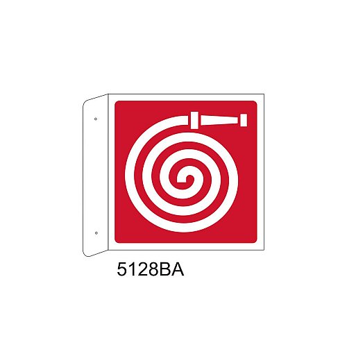 Idrante - Alluminio - B - 160x160mm - Bifacciale a Bandiera - Non Luminescente - Conf.10 pz