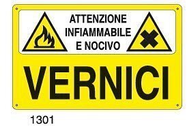 Attenzione infiammabile e nocivo- Vernici