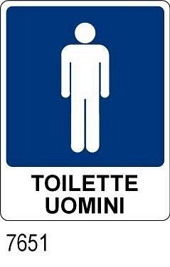Toilette Uomini - A - PVC Adesivo - 160x210 mm