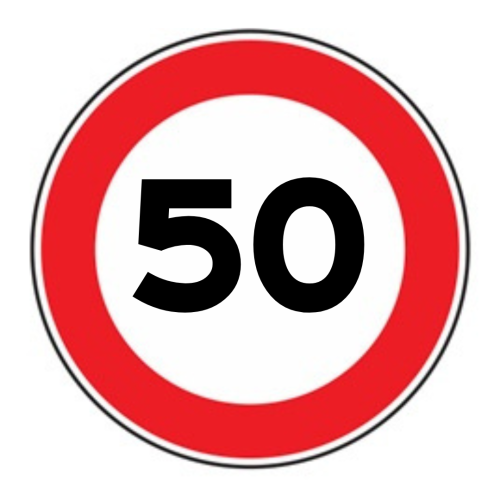 Limite massimo di velocità 50 km/h