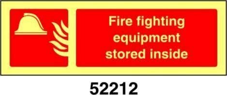Fire fighting equipment stored inside - A - PVL 300x100 mm