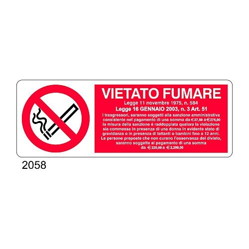 Vietato fumare con legge