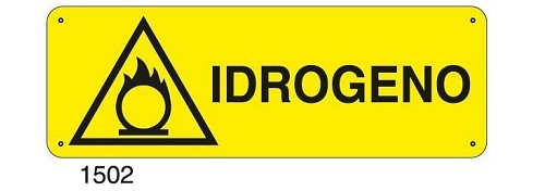 Idrogeno - C - Alluminio 330x500 mm - Conf 10 pz.