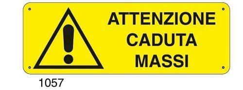 Attenzione caduta massi - C - Alluminio 330x500 mm