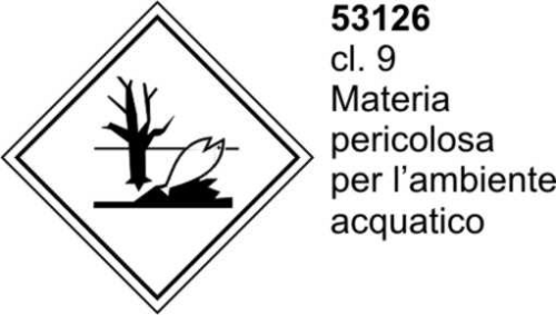 Materia pericolosa per l'ambiente acquatico cl. 9 - A - PVC adesivo - 100x100 mm