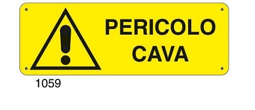 Pericolo cava - C - Alluminio 330x500 mm - Conf 10 pz.