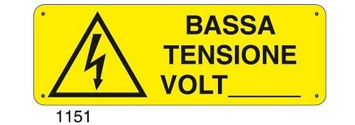 Bassa tensione Volt - C - Alluminio 330x500 mm - Conf 10 pz.