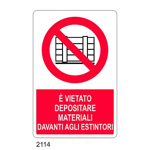 E' vietato depositare materiali davanti agli estintori - C - Alluminio 330x500 mm