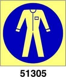 Wear protective clothing - indossare indumenti protettivi - B - PVL 150x150 mm