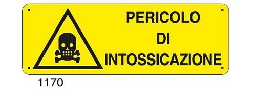 Pericolo di intossicazione - C - Alluminio 330x500 mm - Conf 10 pz.