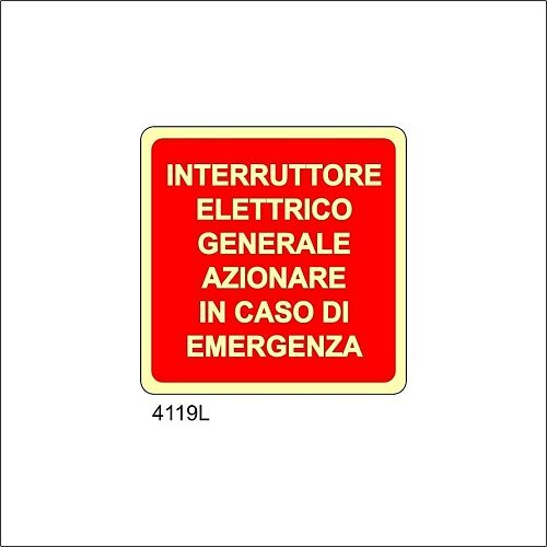 Interruttore elettrico generale Luminescente