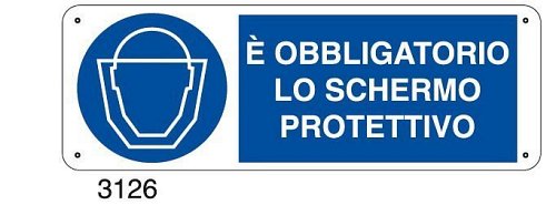 E' obbligatorio lo schermo protettivo - C - Alluminio 330x500 mm