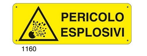 Pericolo esplosivi - C - Alluminio 330x500 mm - Conf 10 pz.