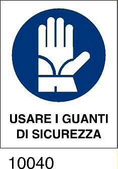 Obbligo - usare i guanti di sicurezza - etichette - 25pz