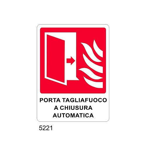 Porta tagliafuoco - C - PVC adesivo 230x310 mm