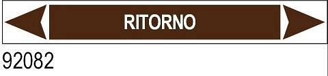 Ritorno - etichetta - A - PVC adesivo - 175x30 mm