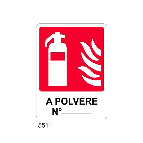 Estintore a polvere n° - A - Alluminio 120x145 mm