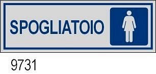 Etichetta adesiva Spogliatoio Donne 170x45 mm conf. 10pz