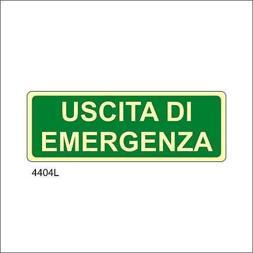Uscita di emergenza luminescente