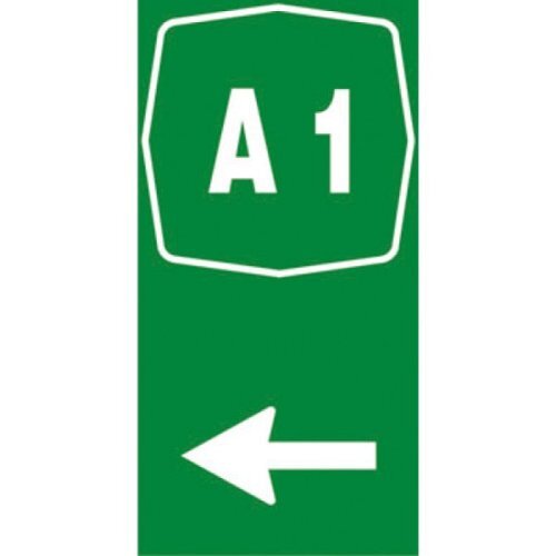 Numero Identif. Autostrada + freccia  - A - Alluminio CL.1 60x120 cm