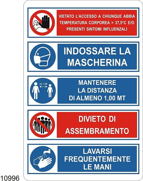 Multi simbolo per sicurezza covid-19