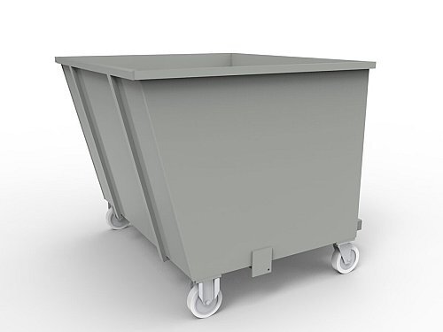 Benna Ribaltabile Rinforzata 1 m3 - Portata Kg 1000 - Grigio