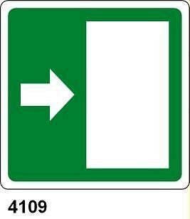Uscita di emergenza destra - A - Alluminio 120x120 mm
