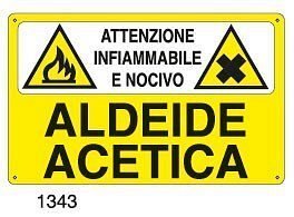 Attenzione infiammabile e nocivo-Aldeide acetica