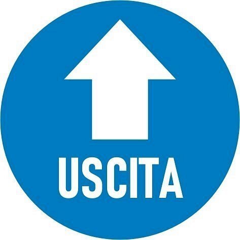 Freccia di indicazione percorso - Blu