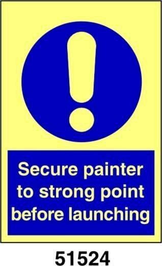 Secure painter to strong point before launching - B - PVL 200x250 mm