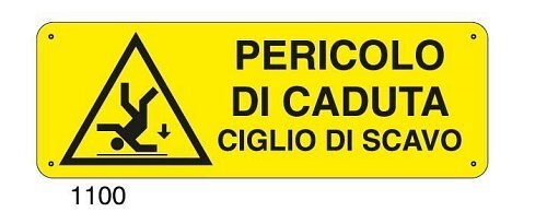 Pericolo di caduta ciglio di scavo