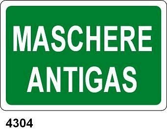 Maschere antigas - A - PVC adesivo 300x200 mm