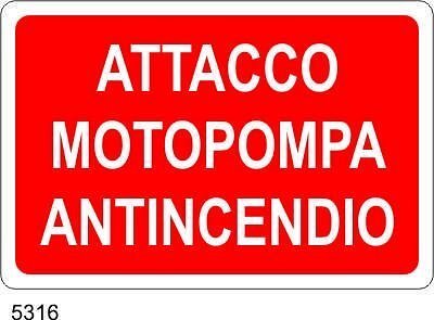 Attacco motopompa antincendio - A - PVC adesivo 300x200 mm