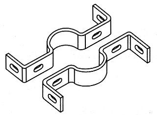 Staffa a Ponte Bifacciale Ø 48 mm.