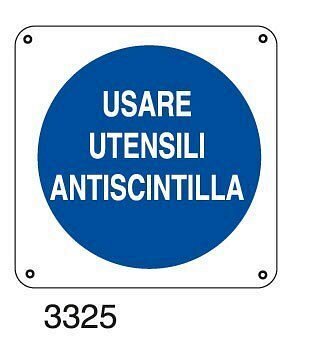 Usare utensili antiscintilla - E - Alluminio 665x665 mm