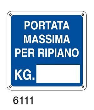 Portata massima per ripiano Kg. - B - Alluminio 160x160 mm - Conf 10 pz.