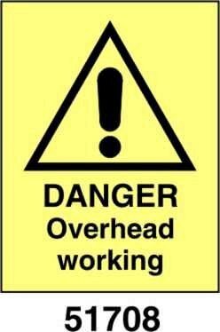 Danger overhead working - A - PVL 150x200 mm