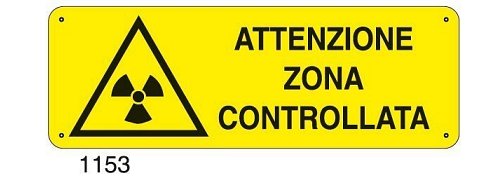 Attenzione zona controllata - C - Alluminio 330x500 mm - Conf 10 pz.