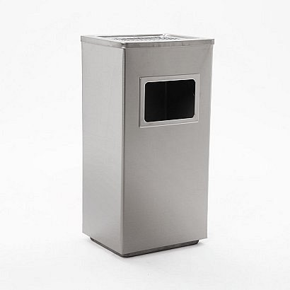 Posacenere e gettacarte rettangolare - Colore esterno Silver
