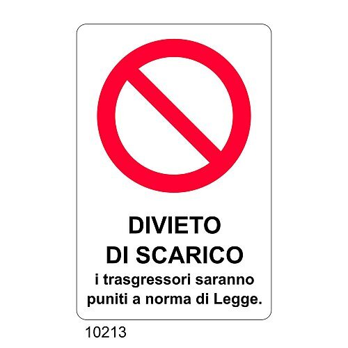 Divieto di scarico.I trasgressori saranno puniti a norma di legge