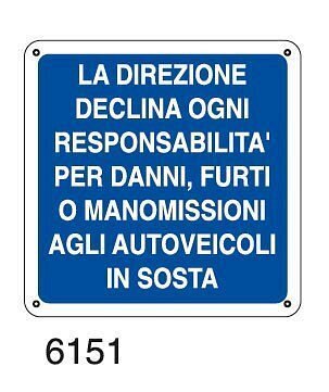 La direzione declina ogni responsabilità