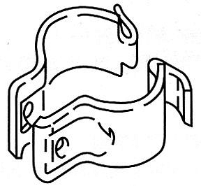 Staffa Doppio Collare Ø 60 mm.