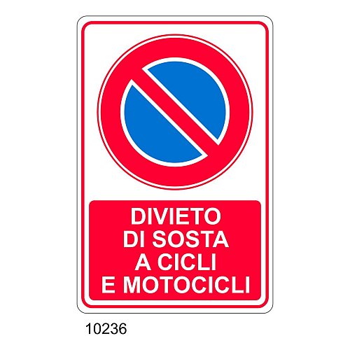 Cartello Divieto di sosta a cicli e motocicli
