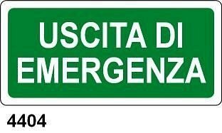 Uscita di Emergenza - A - Alluminio 350x125 mm