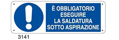 E' obbligatorio eseguire la saldatura sotto aspirazione - C - Alluminio 330x500 mm