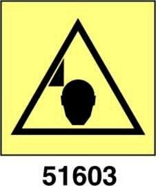 Warning mind your head - attenzione alla testa - B - PVL 150x150 mm