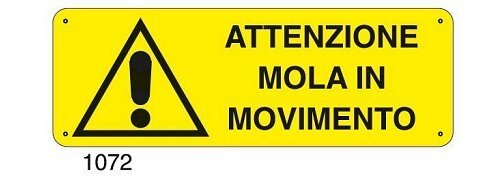 Attenzione mola in movimento - C - Alluminio 330x500 mm