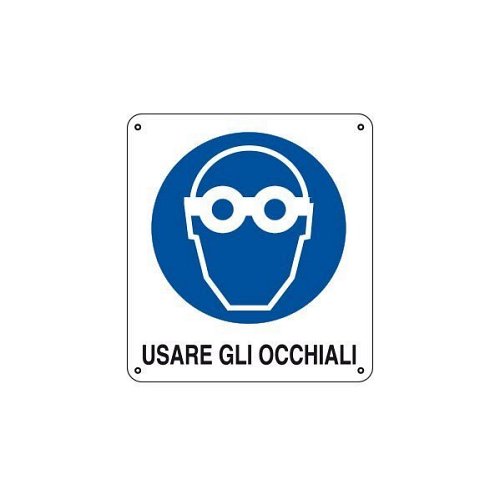 Usare gli occhiali - C - Alluminio 270x330 mm - Conf 10 pz.
